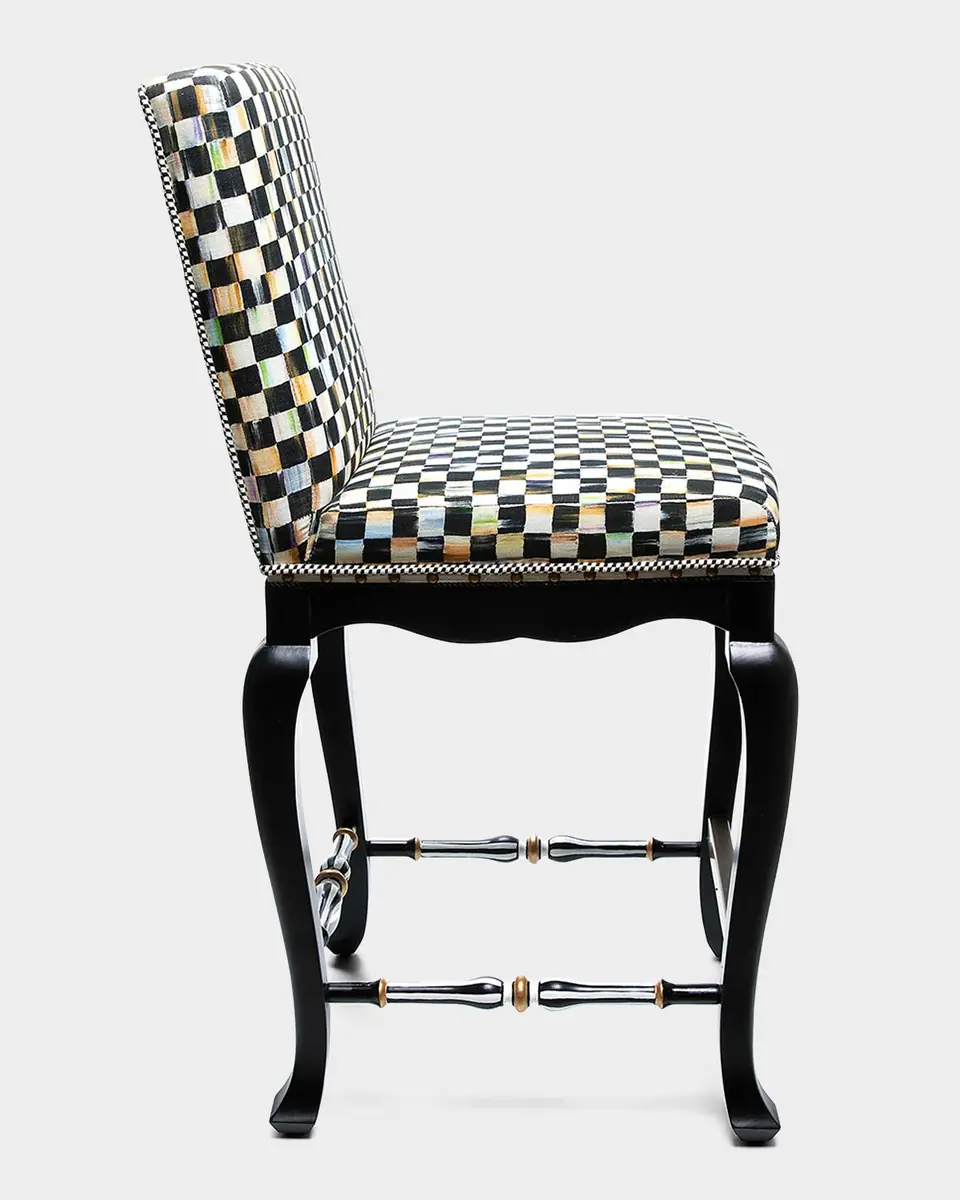 MacKenzie-Childs Courtly Check Counter Stool | Thumbnail 3 MacKenzie-Childs Courtly Check Counter Stool | Thumbnail 3