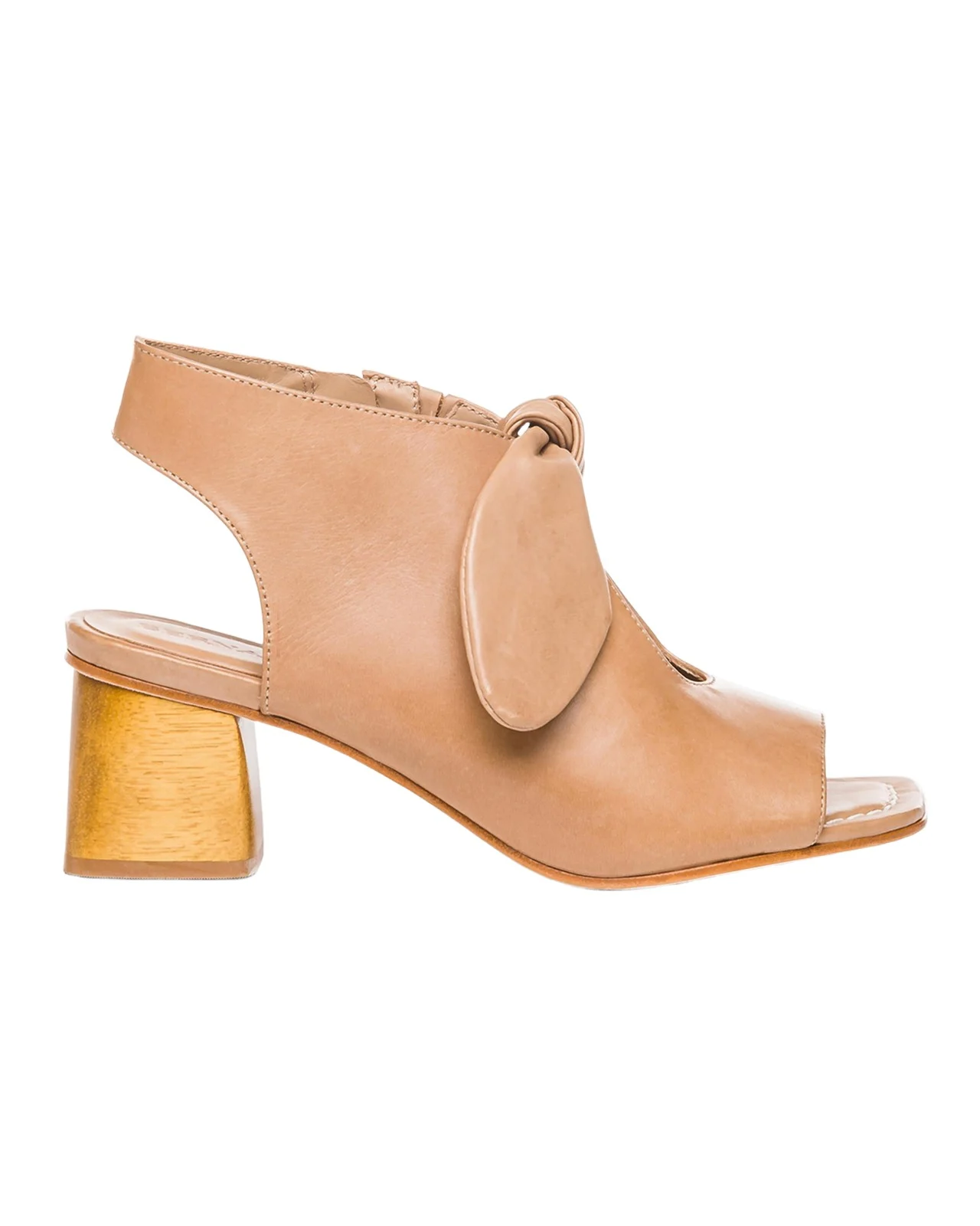 Lizzie Leather Knot Zip Sandals