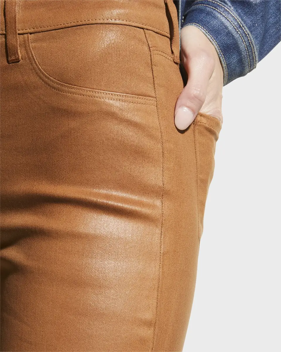 L'Agence Kendra High-Rise Coated Crop Flare Jeans | Thumbnail 5
