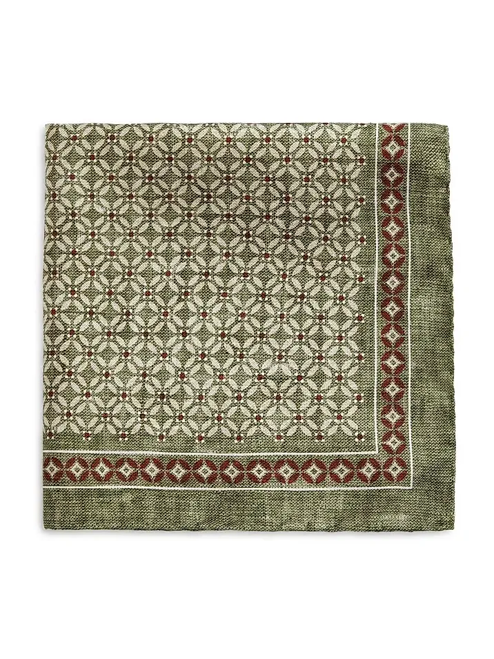 Men's Floral Silk Pocket Square Men's Floral Silk Pocket Square