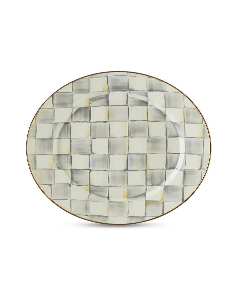 MacKenzie-Childs Sterling Check Charger Plate | Thumbnail 2