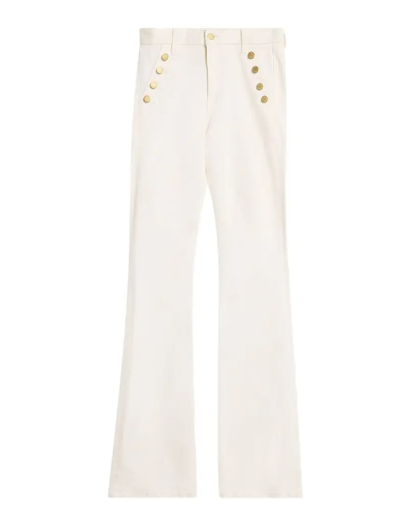 Ramy Brook Helena Sailor-Button Straight Leg Jeans