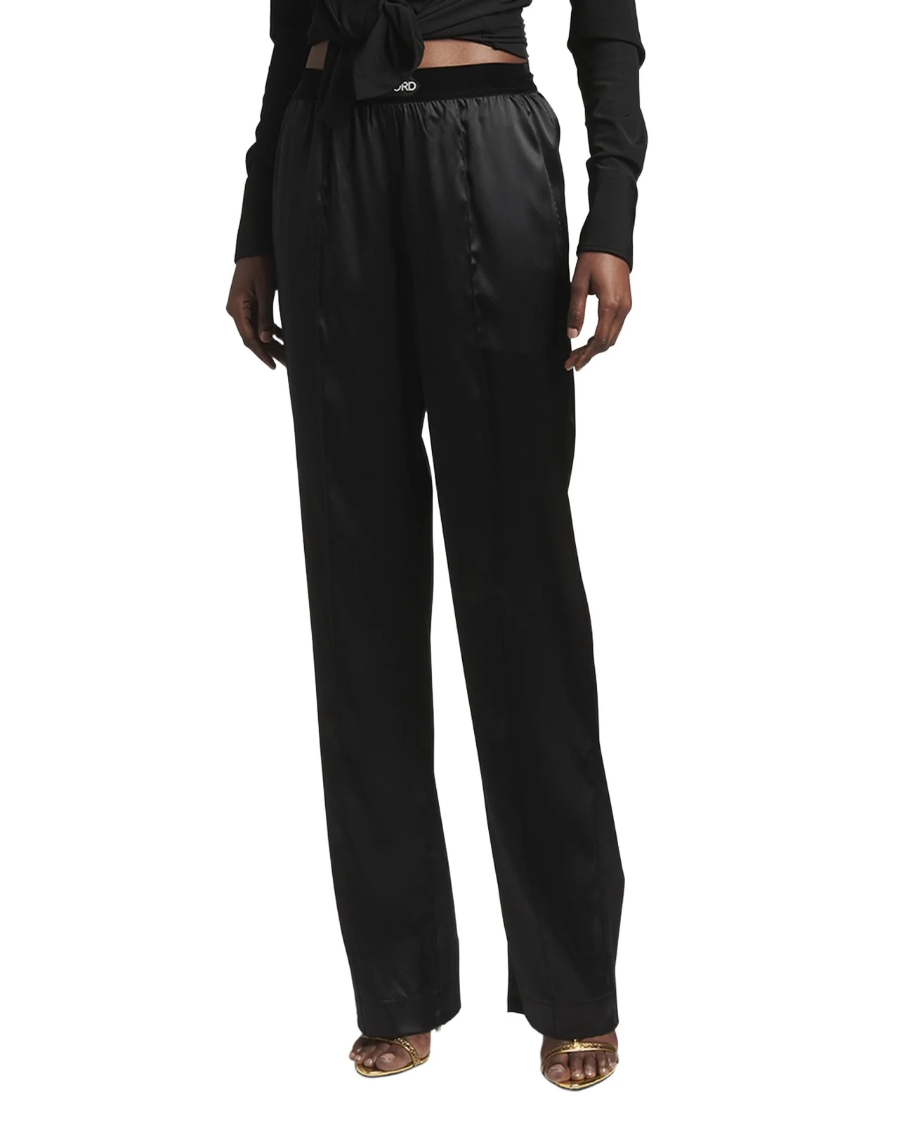 Tom Ford Logo-Banded Silk PJ Pants