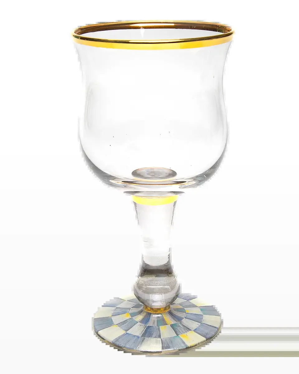 MacKenzie-Childs Sterling Check Wine Glass | Thumbnail 2 MacKenzie-Childs Sterling Check Wine Glass | Thumbnail 2