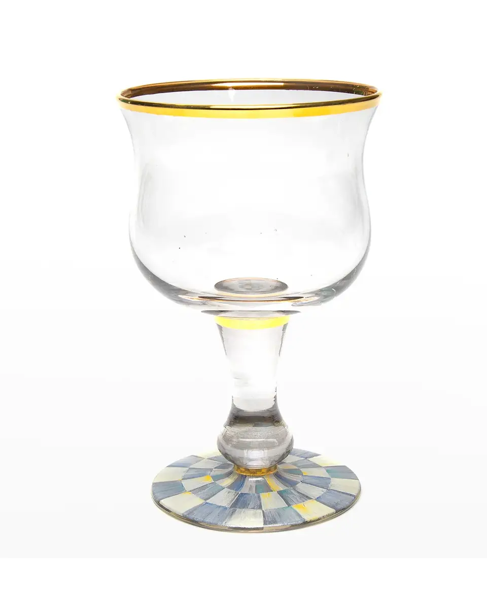 MacKenzie-Childs Sterling Check Wine Glass | Thumbnail 3 MacKenzie-Childs Sterling Check Wine Glass | Thumbnail 3