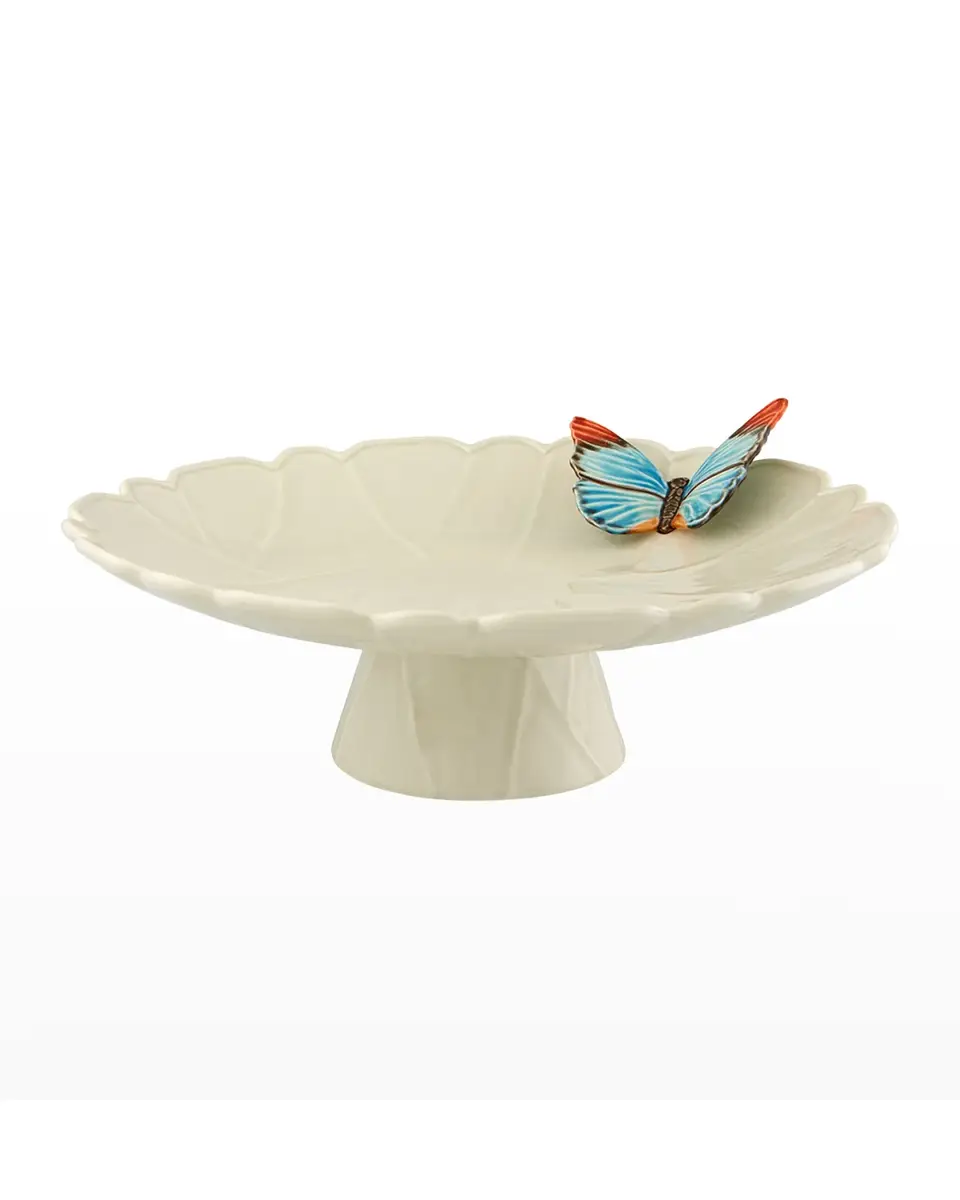Bordallo Pinheiro "Cloudy Butterflies" Cake Plate by Claudia Schiffer, 15" | Thumbnail 3 Bordallo Pinheiro "Cloudy Butterflies" Cake Plate by Claudia Schiffer, 15" | Thumbnail 3