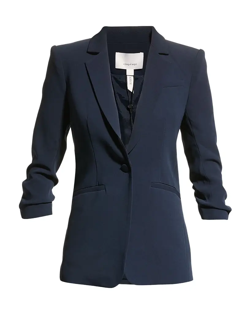 Cinq à Sept Khloe Crepe 3/4-Sleeve Blazer | Image 1 Cinq à Sept Khloe Crepe 3/4-Sleeve Blazer | Image 1