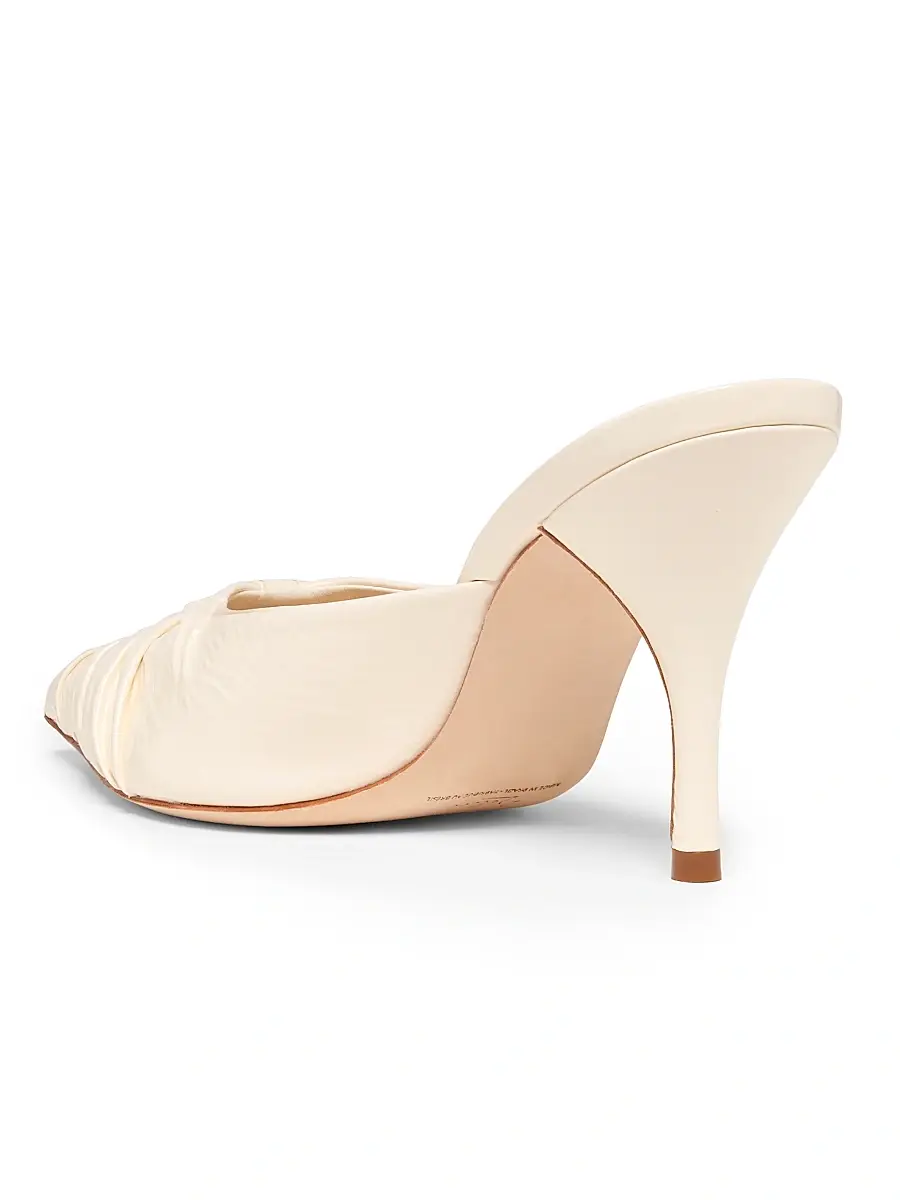 22élevé Women's Ruched 85MM Patent Leather Mules | Thumbnail 3 22élevé Women's Ruched 85MM Patent Leather Mules | Thumbnail 3