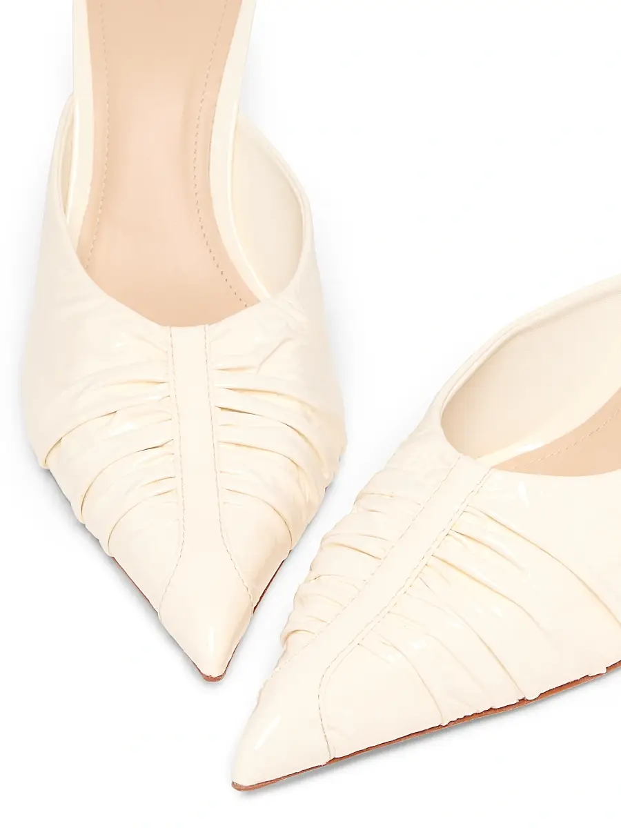 22élevé Women's Ruched 85MM Patent Leather Mules | Thumbnail 4 22élevé Women's Ruched 85MM Patent Leather Mules | Thumbnail 4