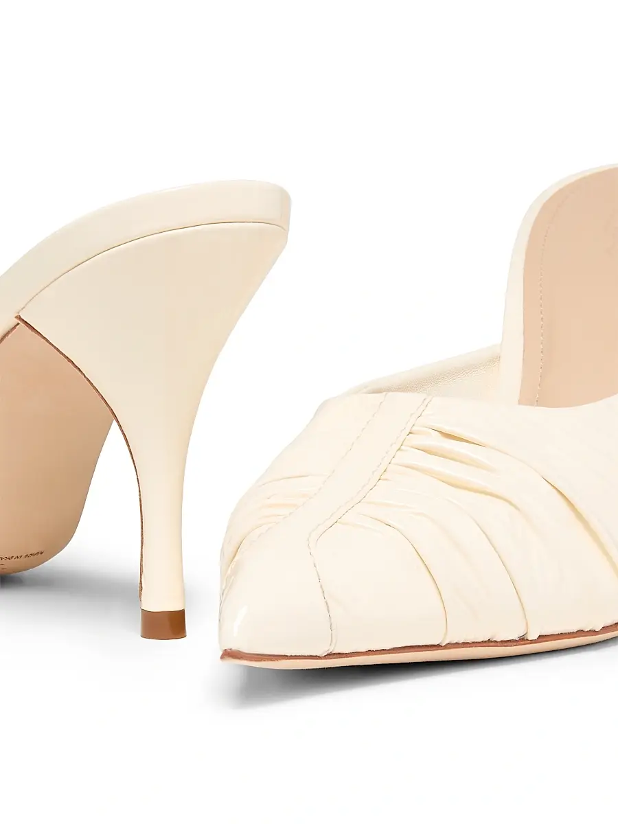 22élevé Women's Ruched 85MM Patent Leather Mules | Thumbnail 5 22élevé Women's Ruched 85MM Patent Leather Mules | Thumbnail 5