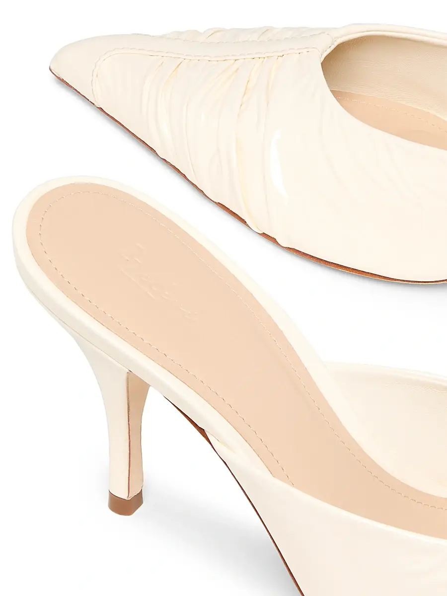 22élevé Women's Ruched 85MM Patent Leather Mules | Thumbnail 6 22élevé Women's Ruched 85MM Patent Leather Mules | Thumbnail 6
