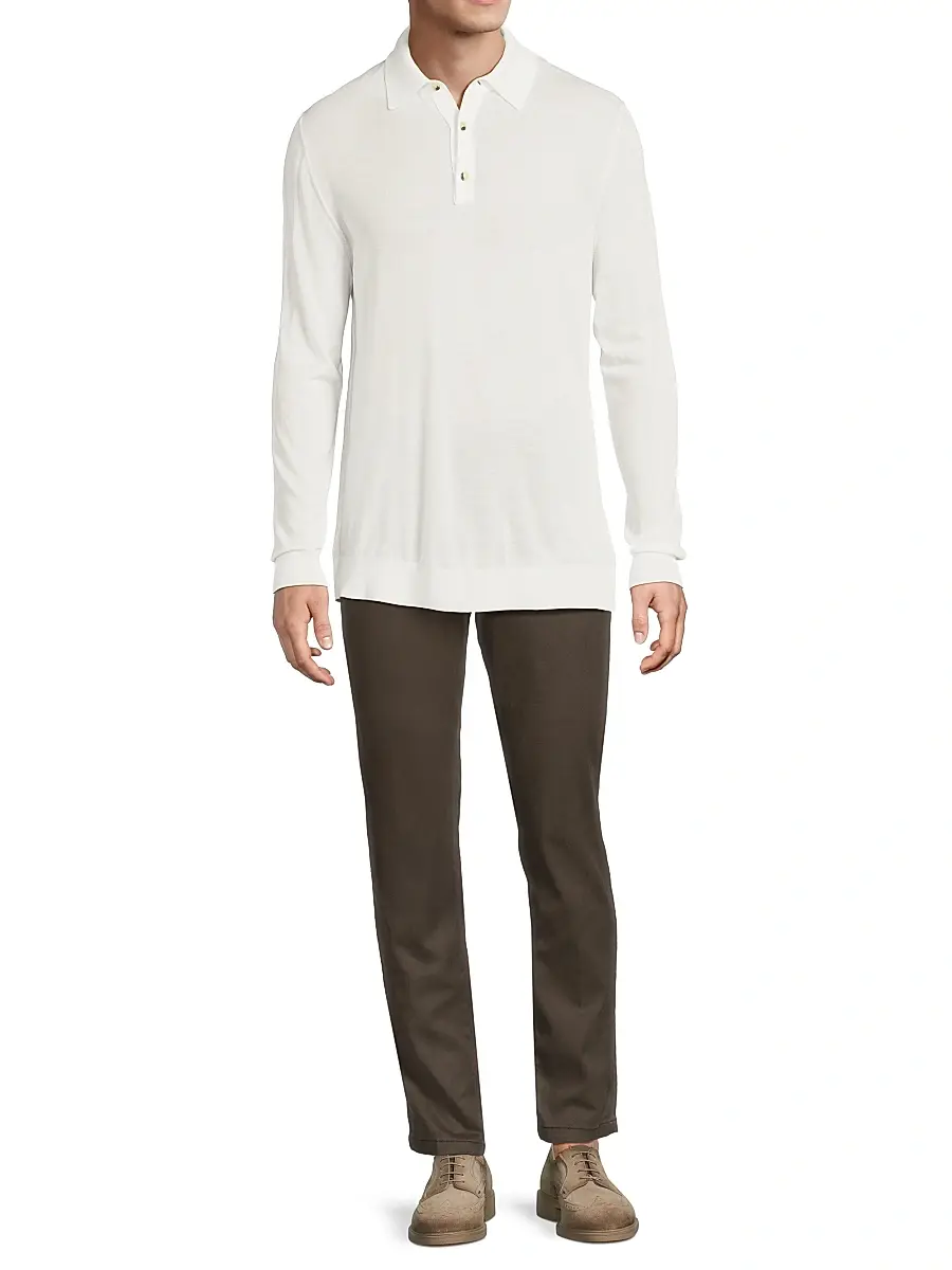 Sartorio Napoli Men's Stretch Flat-Front Trousers | Thumbnail 2 Sartorio Napoli Men's Stretch Flat-Front Trousers | Thumbnail 2