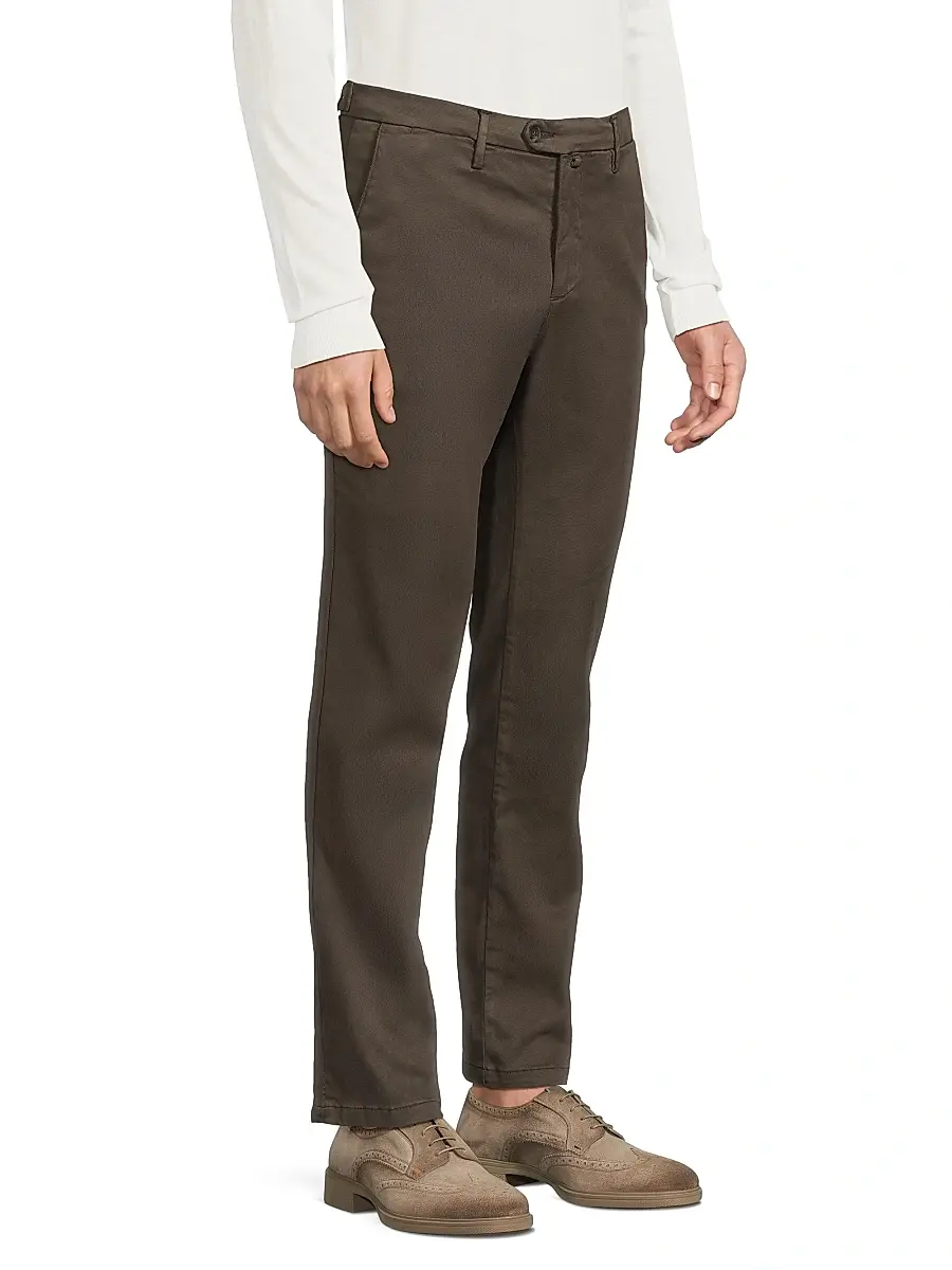 Sartorio Napoli Men's Stretch Flat-Front Trousers | Thumbnail 4 Sartorio Napoli Men's Stretch Flat-Front Trousers | Thumbnail 4