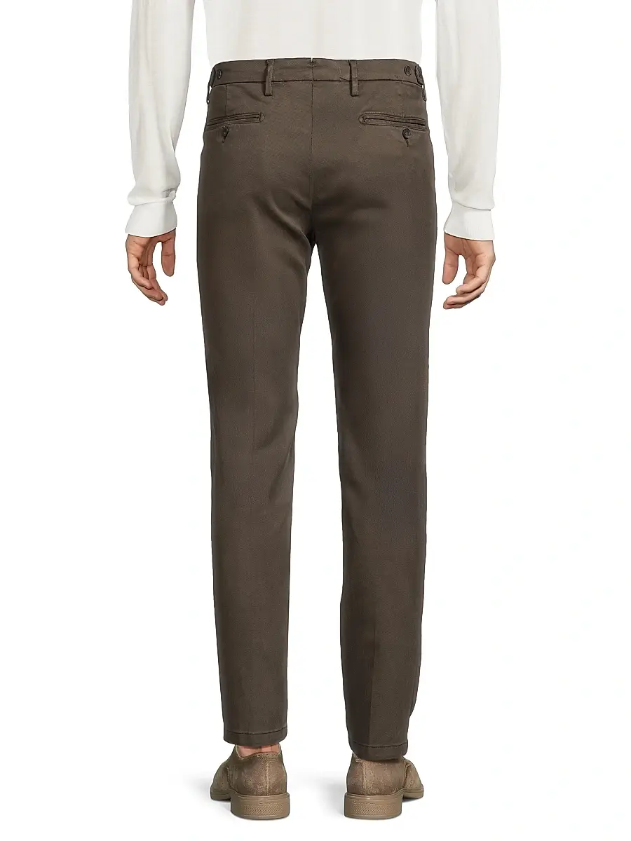 Sartorio Napoli Men's Stretch Flat-Front Trousers | Thumbnail 5 Sartorio Napoli Men's Stretch Flat-Front Trousers | Thumbnail 5