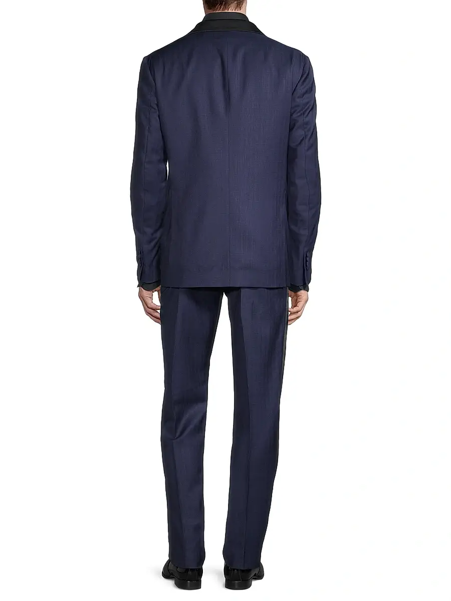 Saks Fifth Avenue Men's COLLECTION Satin Notch Lapel Tuxedo | Thumbnail 5 Saks Fifth Avenue Men's COLLECTION Satin Notch Lapel Tuxedo | Thumbnail 5