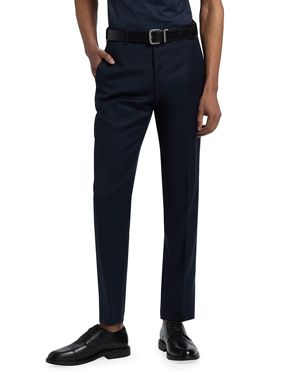 Saks Fifth Avenue Men's COLLECTION Basic Wool Dress Trousers | Thumbnail 3 Saks Fifth Avenue Men's COLLECTION Basic Wool Dress Trousers | Thumbnail 3