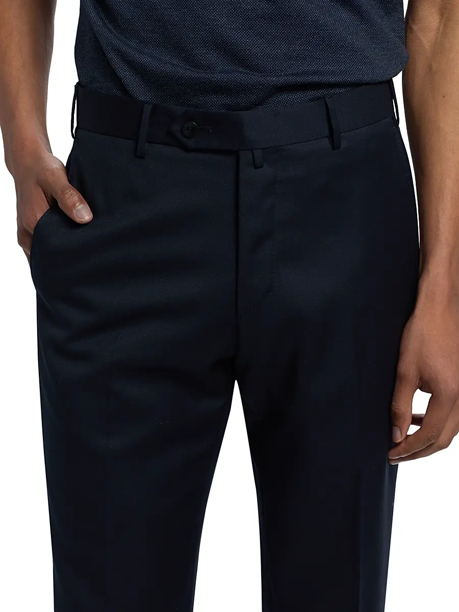 Saks Fifth Avenue Men's COLLECTION Basic Wool Dress Trousers | Thumbnail 6 Saks Fifth Avenue Men's COLLECTION Basic Wool Dress Trousers | Thumbnail 6