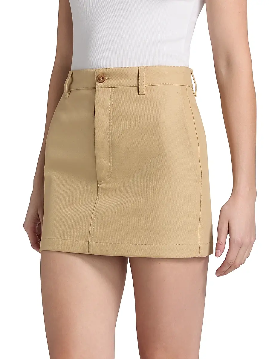 Wardrobe.NYC WARDROBE. NYC Women's Drill Cotton Twill Miniskirt | Thumbnail 4 Wardrobe.NYC WARDROBE. NYC Women's Drill Cotton Twill Miniskirt | Thumbnail 4
