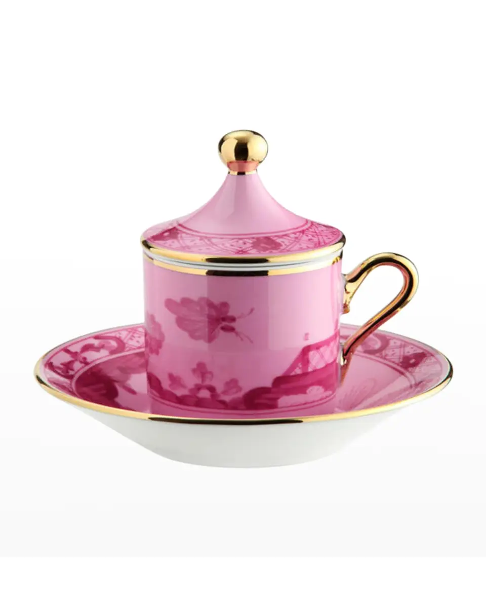 GINORI 1735 Empire-Style Coffee Cups & Saucers | Thumbnail 2