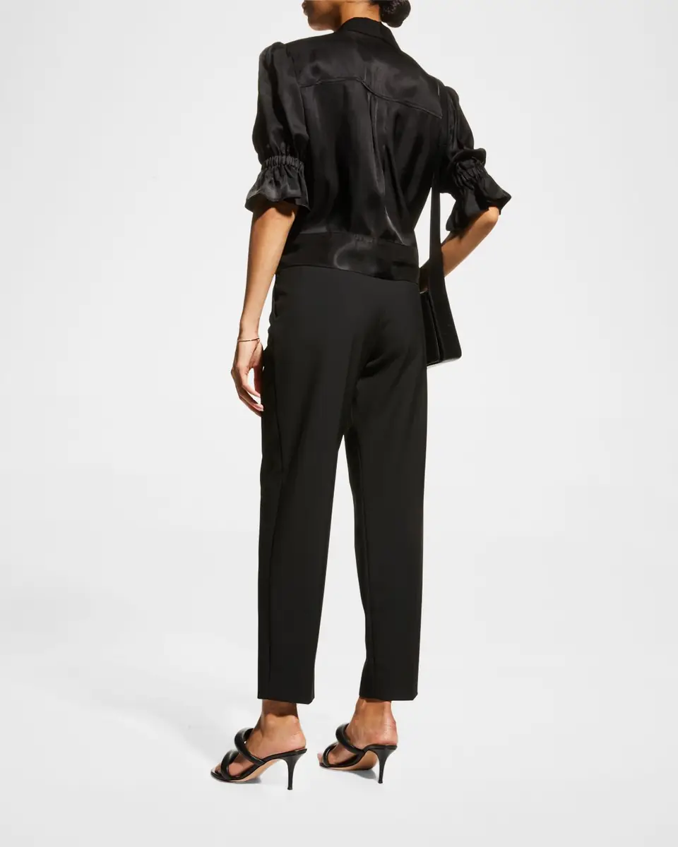 Cinq à Sept Holly Short-Sleeve Sateen Jacket | Thumbnail 6 Cinq à Sept Holly Short-Sleeve Sateen Jacket | Thumbnail 6