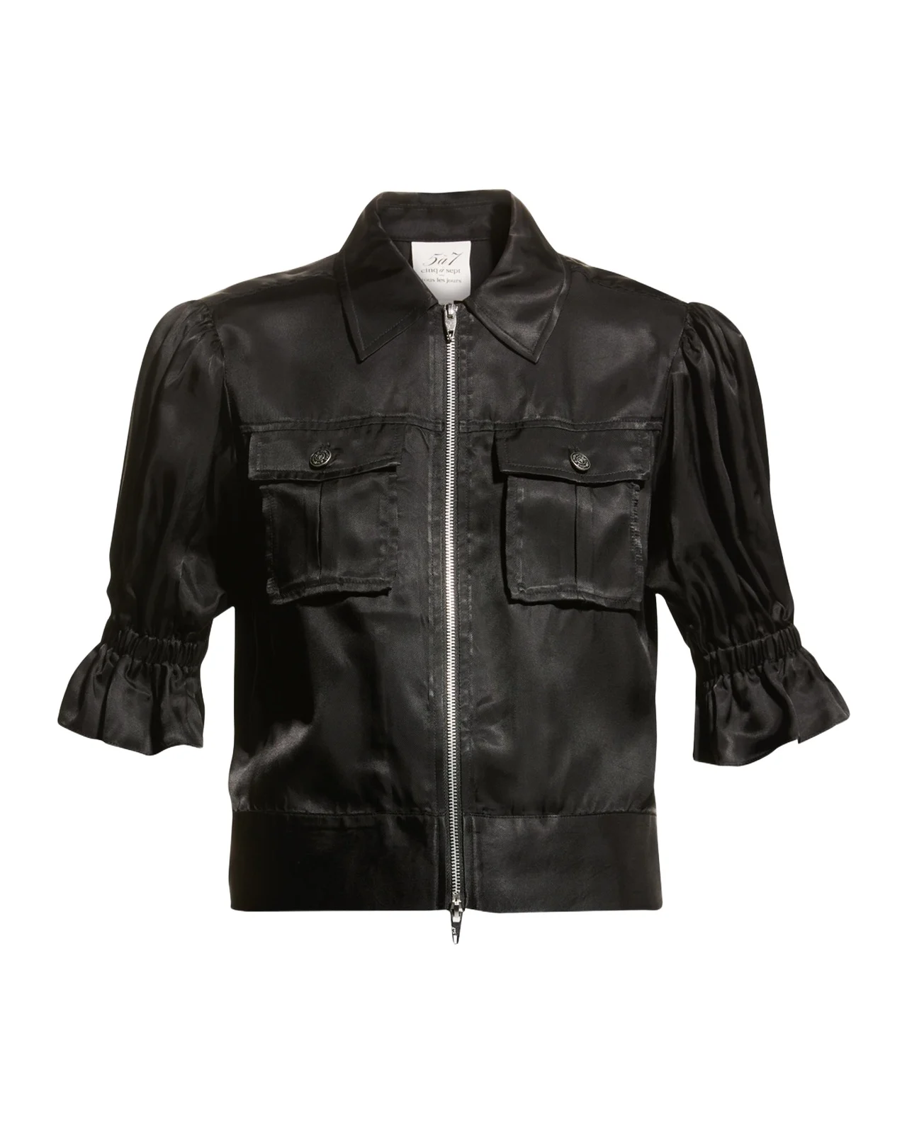Holly Short-Sleeve Sateen Jacket Holly Short-Sleeve Sateen Jacket