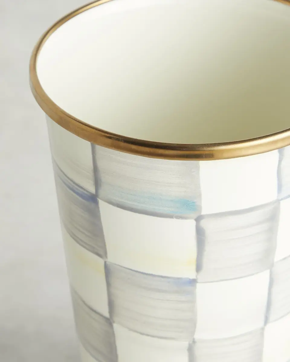 MacKenzie-Childs Sterling Check Enamel Tumbler, 20 oz. | Thumbnail 2 MacKenzie-Childs Sterling Check Enamel Tumbler, 20 oz. | Thumbnail 2