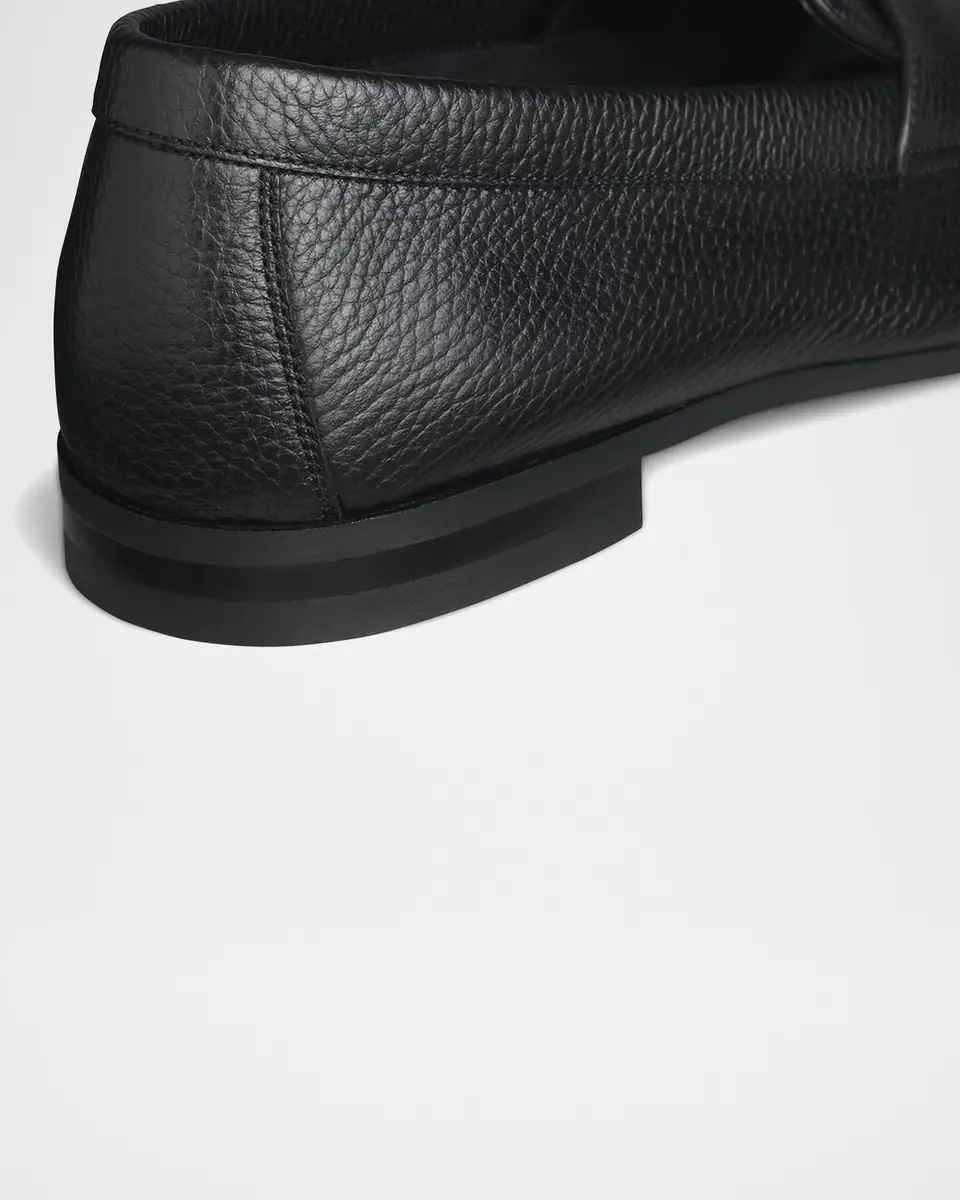 John Lobb Men's Thorne Soft Textured Leather Penny Loafers | Thumbnail 3 John Lobb Men's Thorne Soft Textured Leather Penny Loafers | Thumbnail 3
