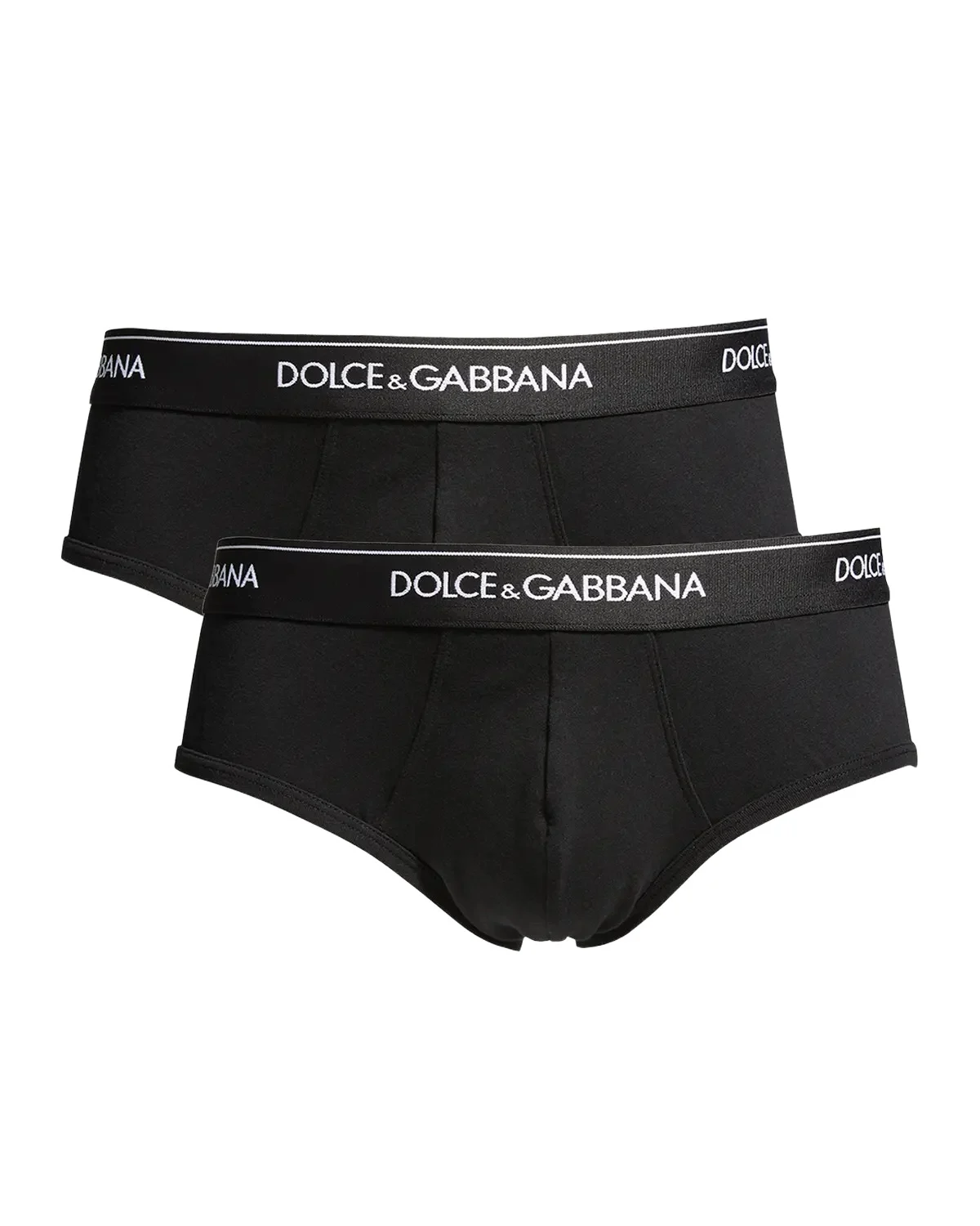 Dolce & Gabbana Men's Two-Pack Jersey Stretch Logo Briefs