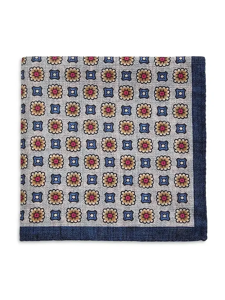Men's COLLECTION Floral Silk Pocket Square