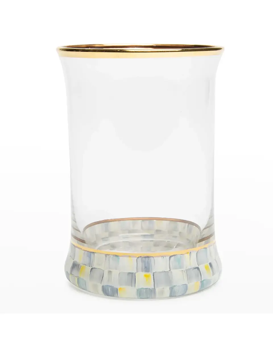 MacKenzie-Childs Sterling Check Highball Glass | Thumbnail 3 MacKenzie-Childs Sterling Check Highball Glass | Thumbnail 3