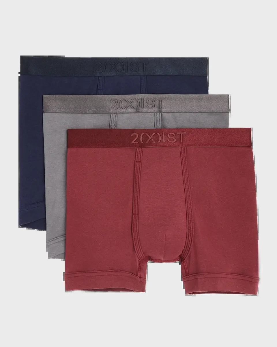 2XIST Men's 3-Pack Pima Cotton Boxer Briefs | Thumbnail 2