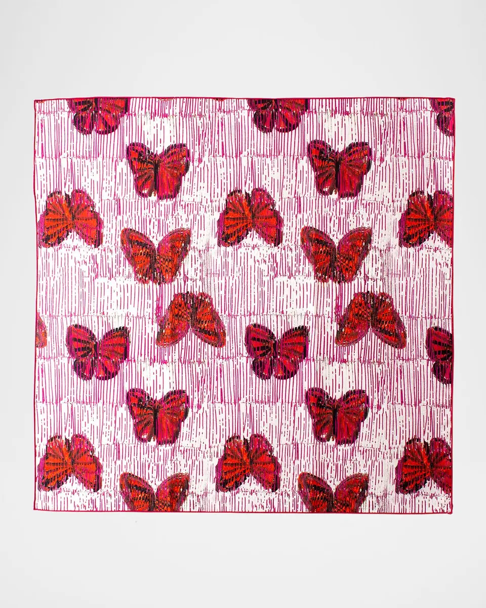 Hunt Slonem Pretty in Pink Cotton Dinner Napkin | Thumbnail 2 Hunt Slonem Pretty in Pink Cotton Dinner Napkin | Thumbnail 2