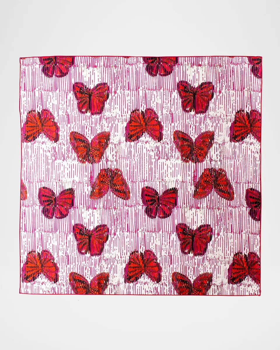 Hunt Slonem Pretty in Pink Cotton Dinner Napkin | Thumbnail 3 Hunt Slonem Pretty in Pink Cotton Dinner Napkin | Thumbnail 3