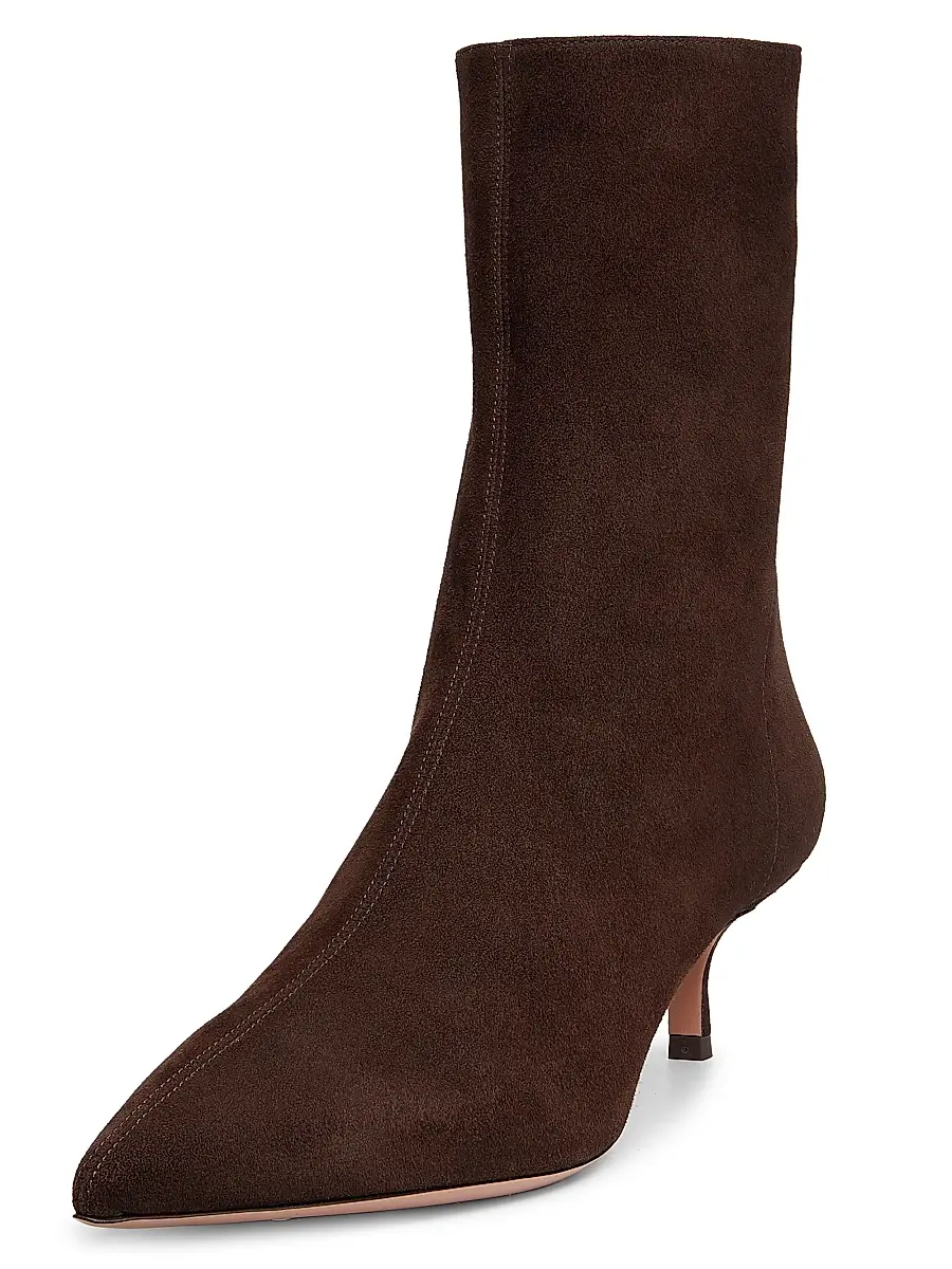Aquazzura Women's Montmartre 50MM Suede Booties | Thumbnail 2 Aquazzura Women's Montmartre 50MM Suede Booties | Thumbnail 2