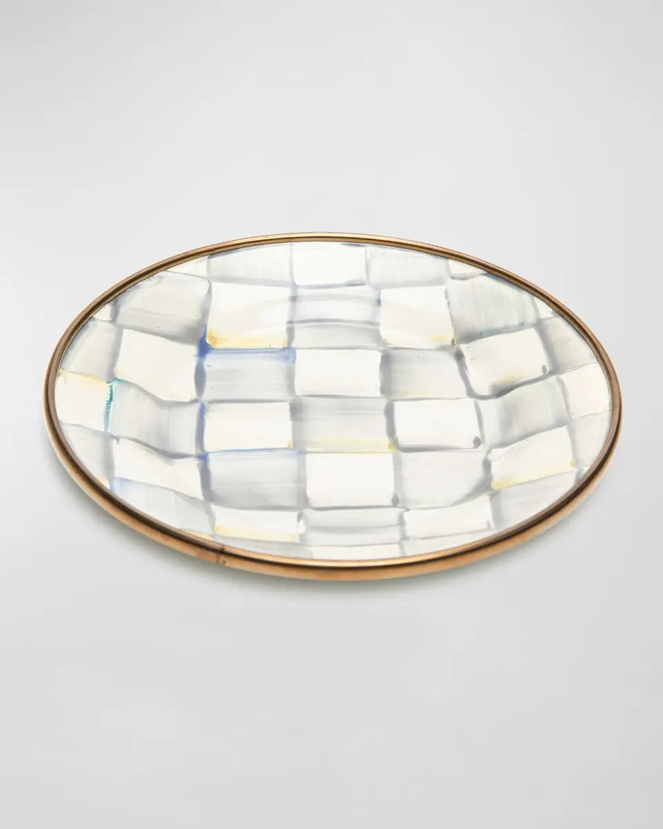 MacKenzie-Childs Sterling Check Enamel Canape Plates | Thumbnail 2 MacKenzie-Childs Sterling Check Enamel Canape Plates | Thumbnail 2