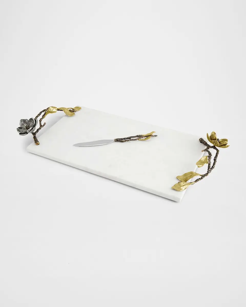 Michael Aram Vintage Bloom Extra Large 21" Cheese Board with Knife | Thumbnail 3 Michael Aram Vintage Bloom Extra Large 21" Cheese Board with Knife | Thumbnail 3