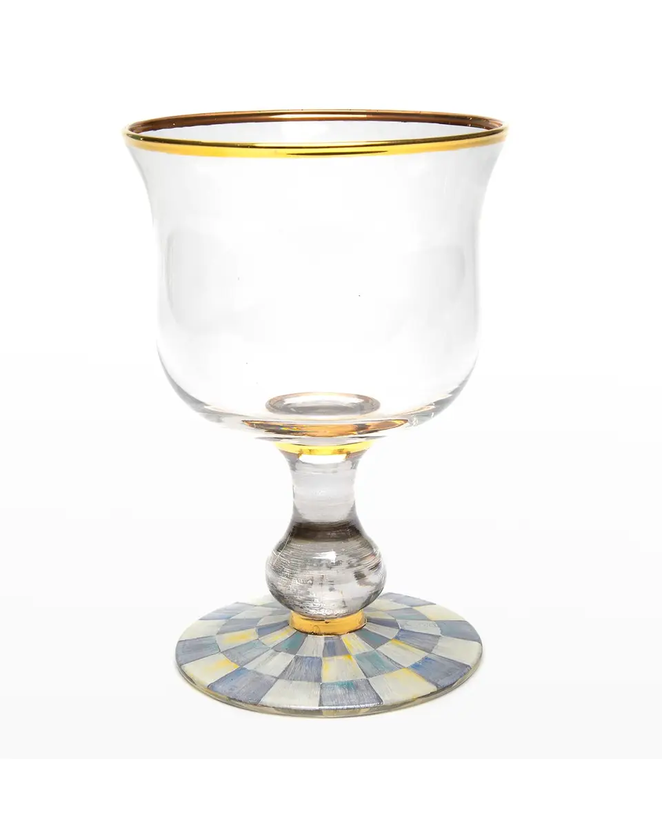 MacKenzie-Childs Sterling Check Water Glass | Thumbnail 3