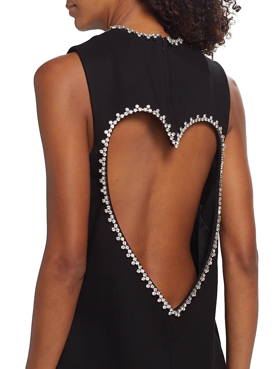 AREA Women's Crystal Heart Shift Dress | Thumbnail 6 AREA Women's Crystal Heart Shift Dress | Thumbnail 6