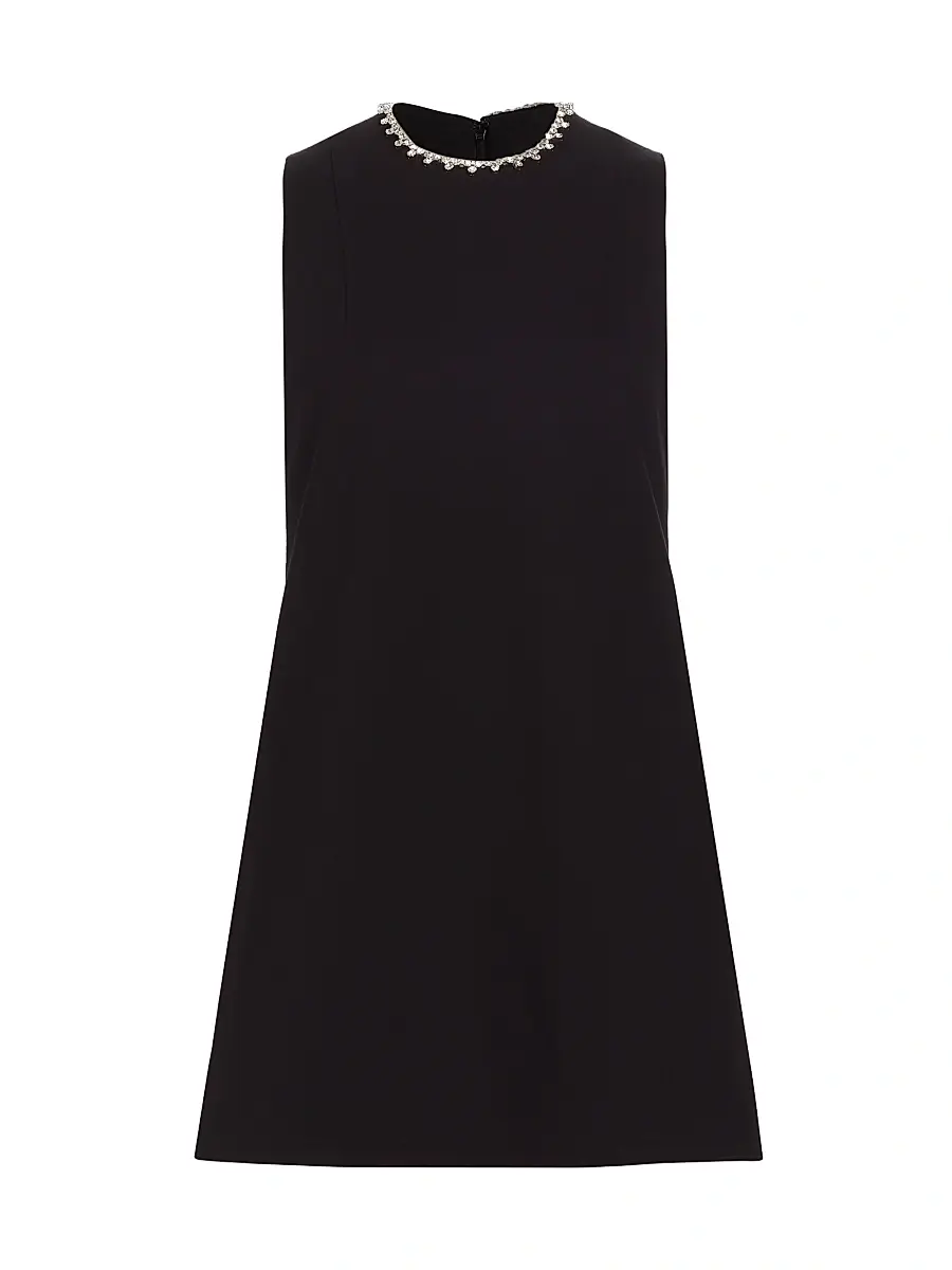 AREA Women's Crystal Heart Shift Dress - Black | Image 1 AREA Women's Crystal Heart Shift Dress - Black | Image 1