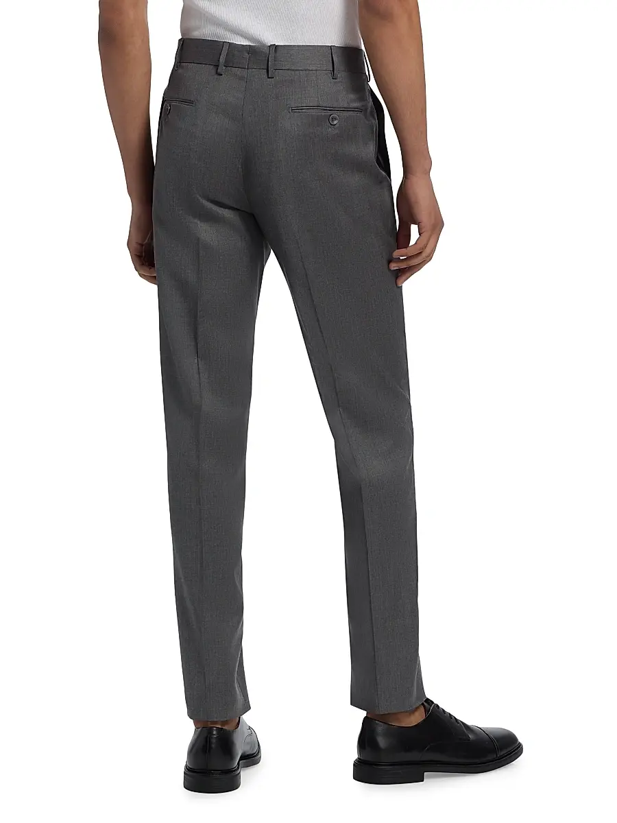 Saks Fifth Avenue Men's COLLECTION Basic Wool Dress Trousers | Thumbnail 5 Saks Fifth Avenue Men's COLLECTION Basic Wool Dress Trousers | Thumbnail 5