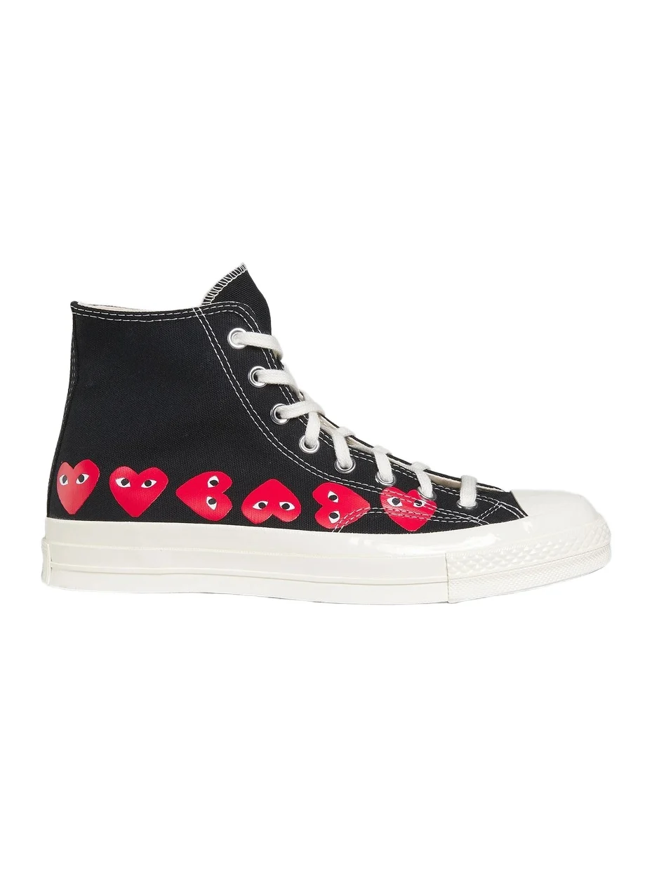 Comme des Garçons PLAY Unisex CdG PLAY x Converse Men's Chuck Taylor All Star Multi-Heart High-Top Sneakers