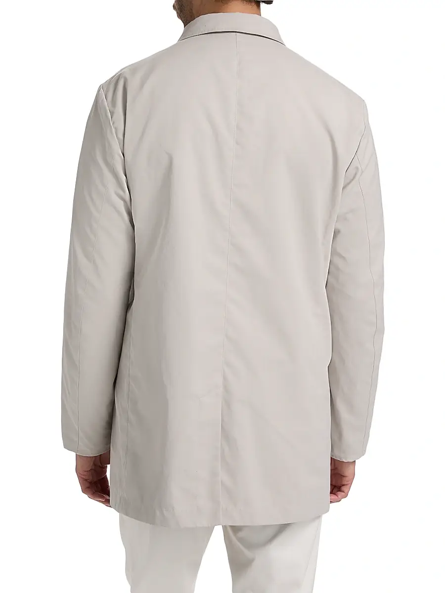 Saks Fifth Avenue Men's Reversible Peach Raincoat | Thumbnail 5 Saks Fifth Avenue Men's Reversible Peach Raincoat | Thumbnail 5