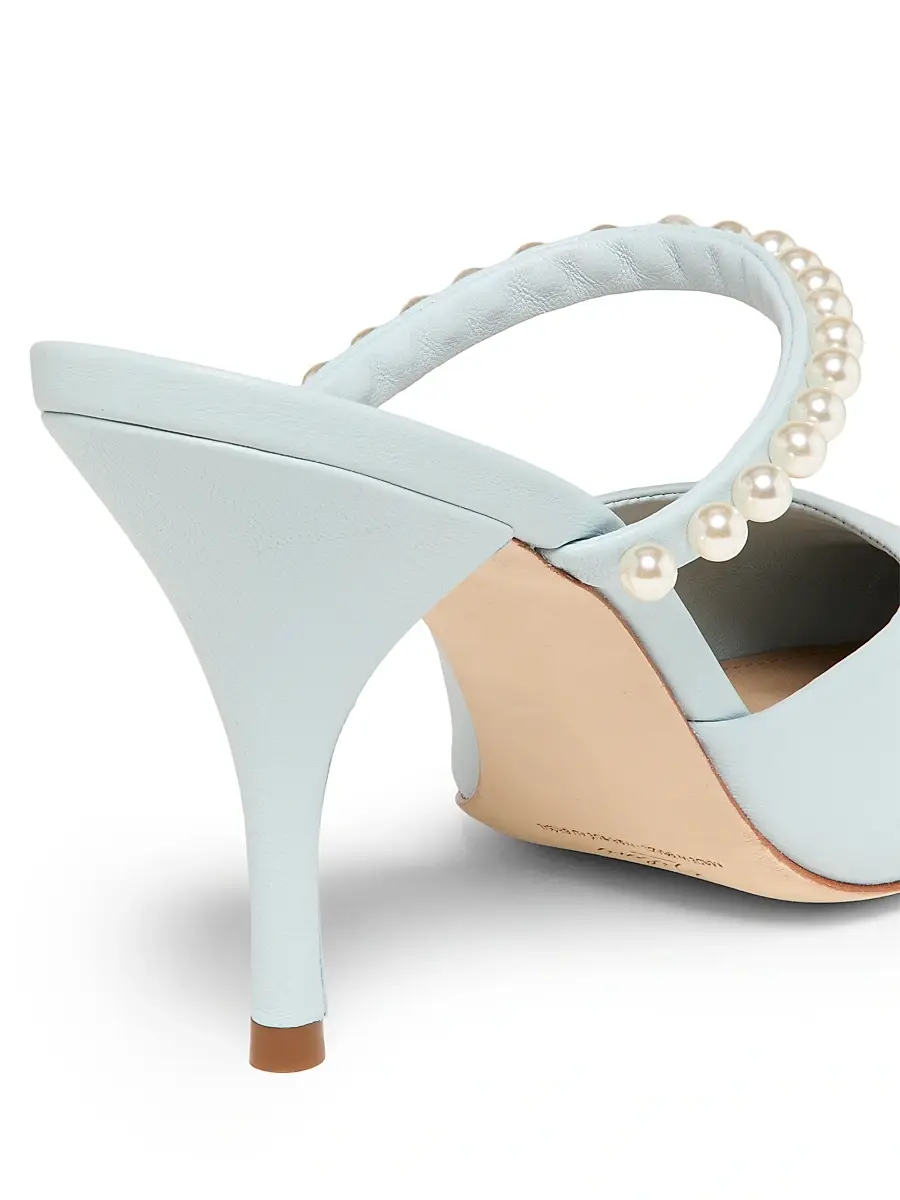 22élevé Women's 85MM Embellished Leather Mules | Thumbnail 3 22élevé Women's 85MM Embellished Leather Mules | Thumbnail 3