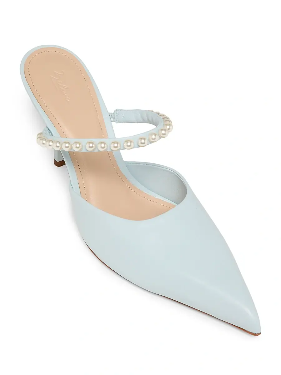 22élevé Women's 85MM Embellished Leather Mules | Thumbnail 4 22élevé Women's 85MM Embellished Leather Mules | Thumbnail 4