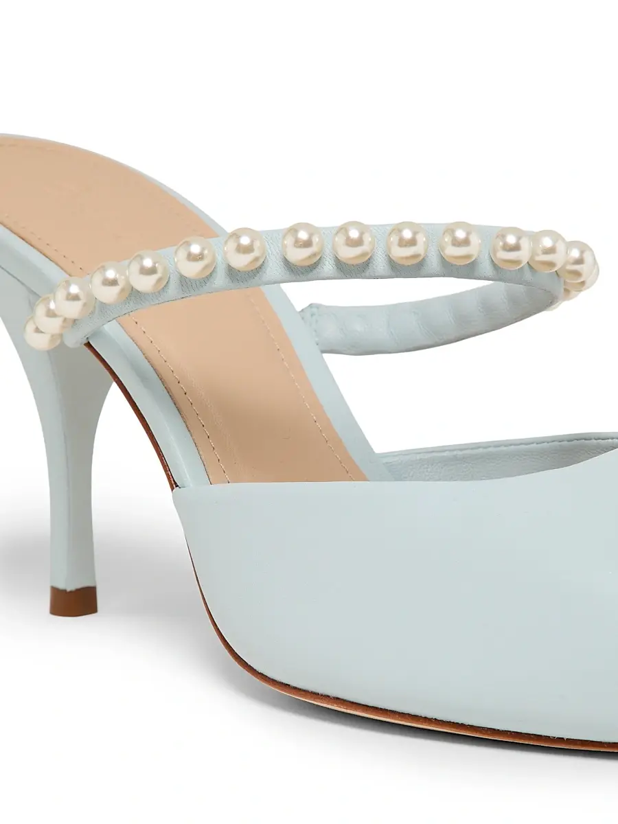 22élevé Women's 85MM Embellished Leather Mules | Thumbnail 5 22élevé Women's 85MM Embellished Leather Mules | Thumbnail 5
