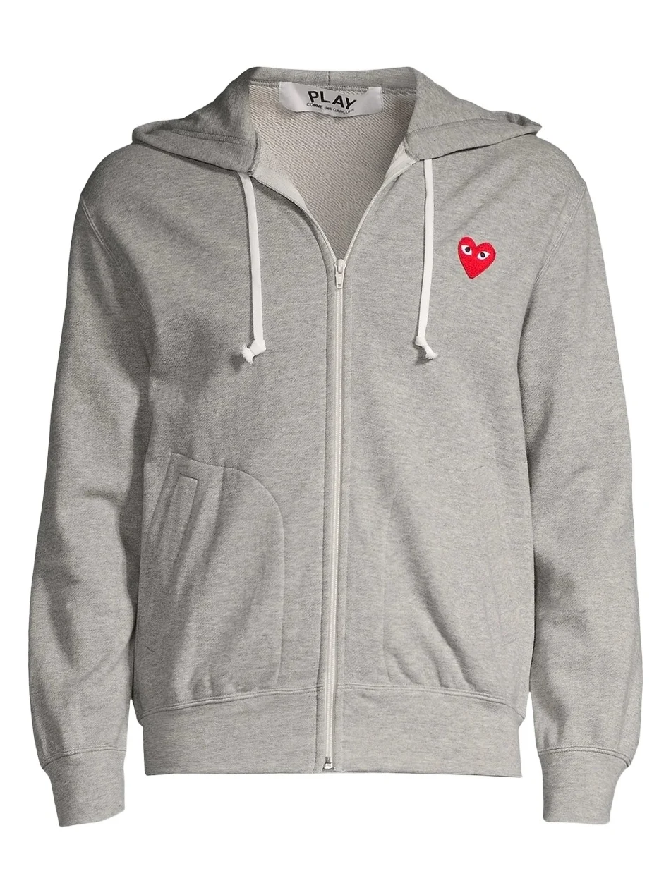 Men Heathered Signature Logo Patch Jersey Hoodie Men Heathered Signature Logo Patch Jersey Hoodie