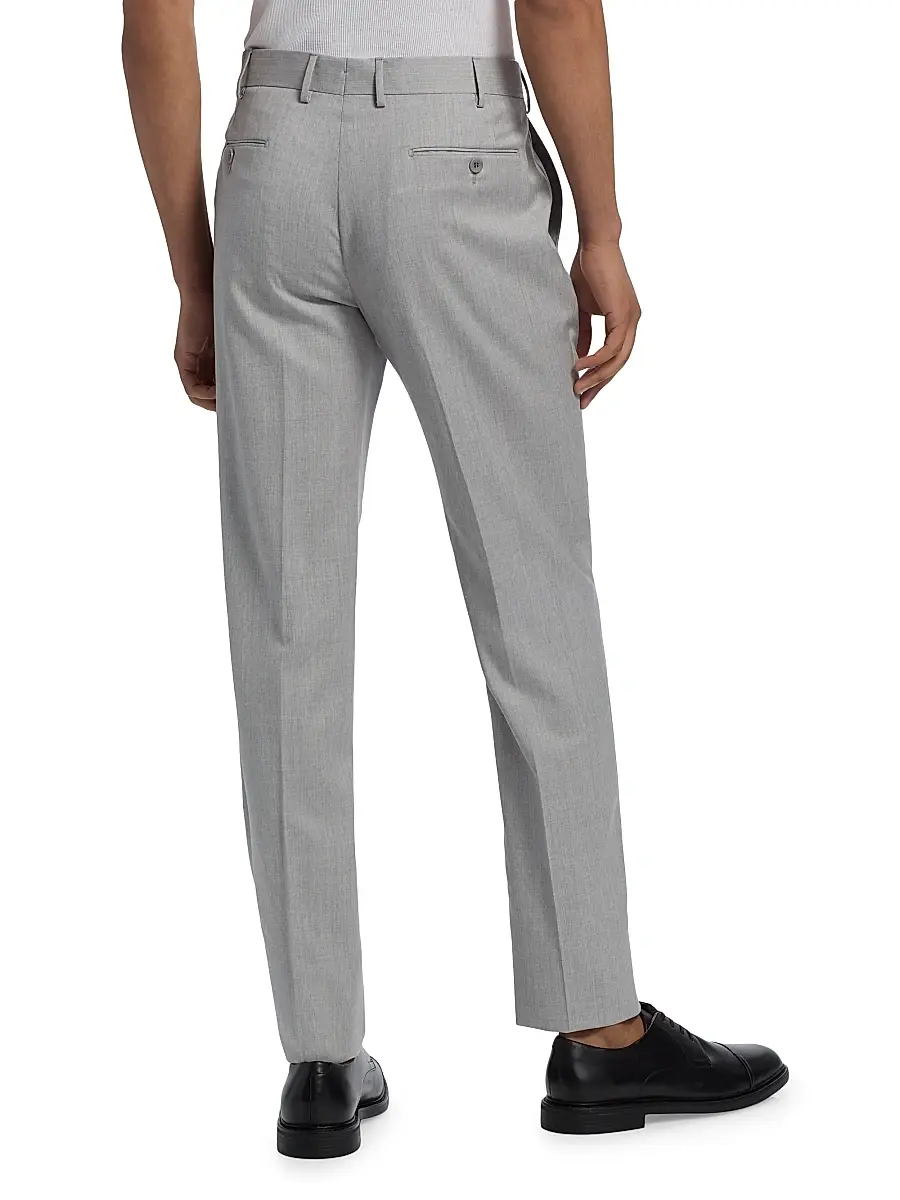 Saks Fifth Avenue Men's COLLECTION Basic Wool Dress Trousers | Thumbnail 5 Saks Fifth Avenue Men's COLLECTION Basic Wool Dress Trousers | Thumbnail 5