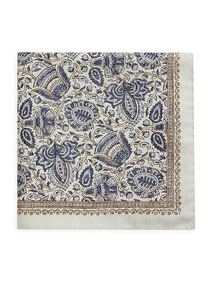 Men's Paisley Silk Pocket Square