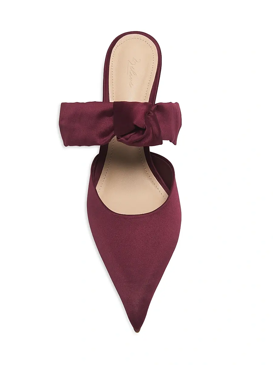 22élevé Women's Bow-Detailed 85MM Satin Mules | Thumbnail 4
