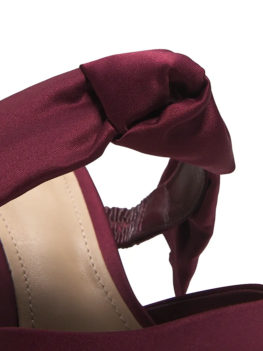 22élevé Women's Bow-Detailed 85MM Satin Mules | Thumbnail 6